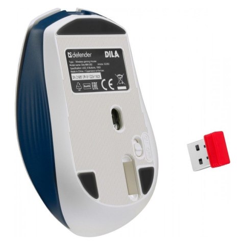Defender Mysz gamingowa bezprzewodowa DILA MM-282 RF 1800DPI 6P