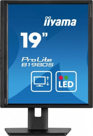 IIYAMA Monitor 19 cali B1980S-B1 HDMI, DP, PIVOT, HAS/150mm