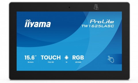 IIYAMA Monitor 16 cali TW1625LASC-B3PNR ANDROID 14,FHD,10PKT,450cd,2x2W, 4xUSB, 1xUSB-C,RJ45, MIC, RK3567, 4/32GB, LED lightbar, iiS