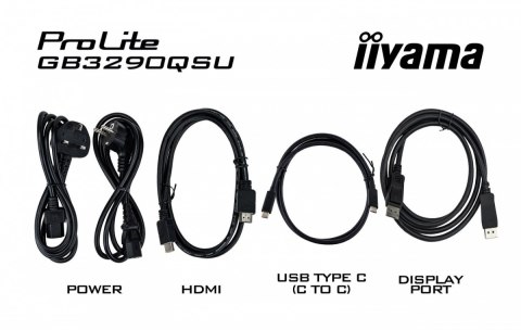 IIYAMA Monitor 32 cale GB3290QSU-B1 1ms,IPS,240Hz,2xHDMI,DP,400cd,1000:1, USB HUBx4, 2x2W, HAS,
