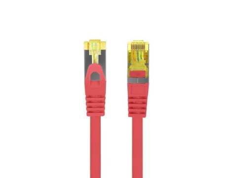 Lanberg Patchcord kat.6a S/FTP LSZH CU 1m czerwony fluke