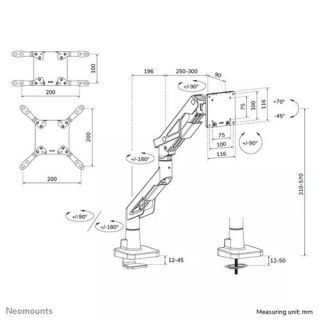 Neomounts Uchwyt do monitora DS70-256BL1 Gaming 24-57 2-30KG