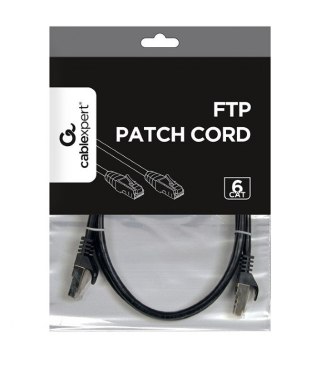 Gembird Patch cord ekranowany FTP kat.6 osłonka zalewana 1M czarny
