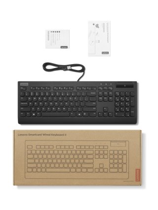 Lenovo Klawiatura Smartcard Wired keyboard II-US English with Euro symbol 4Y41R64689