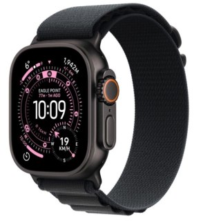 Apple Watch Ultra 3 GPS + Cellular, koperta 49 mm z tytanu w kolorze czarnym, opaska Alpine w kolorze czarnym - rozmiar M