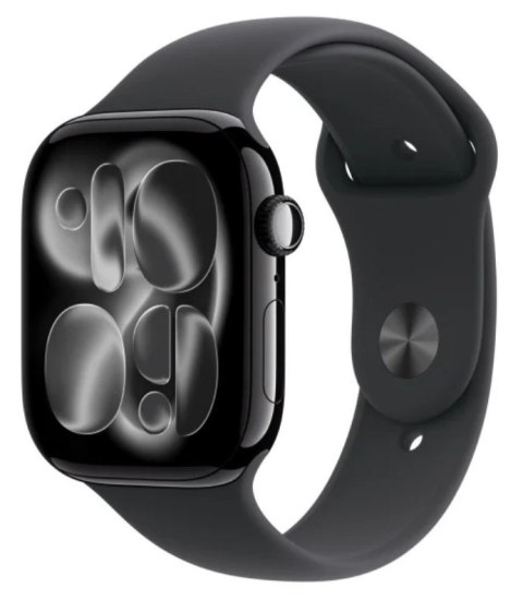 Apple Watch Series 11 GPS + Cellular, koperta 42 mm z tytanu w kolorze naturalnym, pasek sportowy w kolorze górskiej szarości - rozmia