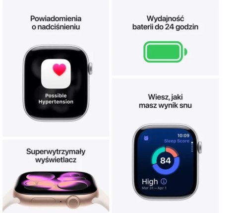 Apple Watch Series 11 GPS + Cellular koperta 46 mm z aluminium w kolorze onyksu, pasek sportowy w kolorze czarnym - rozmiar S/M