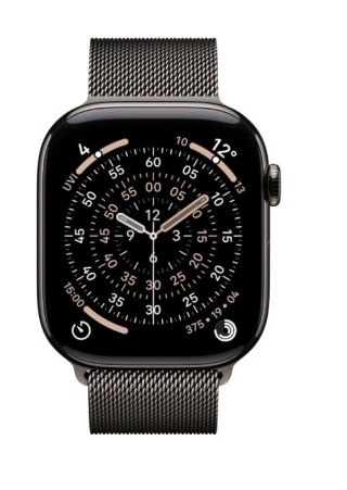 Apple Watch Series 11 GPS + Cellular koperta 46 mm z tytanu w kolorze łupku, bransoleta mediolańska w kolorze łupku S/M