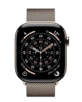 Apple Watch Series 11 GPS + Cellular koperta 46 mm z tytanu w kolorze naturalnym, bransoleta mediolańska w kolorze naturalnym - rozmia