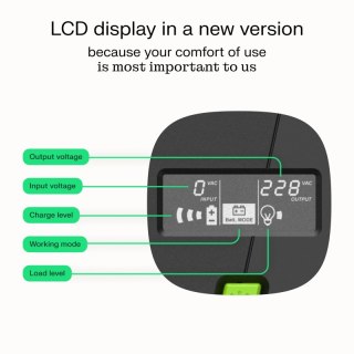Green Cell Zasilacz awaryjny UPS 1400W/2000VA czysta sinusoida