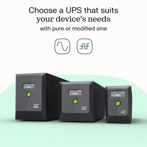 Green Cell Zasilacz awaryjny UPS 1400W/2000VA czysta sinusoida