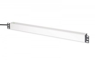 Digitus Listwa zasilająca PDU Rack (620mm) z zabezpieczeniem przeciwprzepięciowym + filtr EMI/RFI, 9 gniazd Schuko CEE 7/3 (45°), kabel 