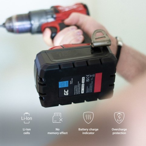 Green Cell Bateria do elektronarzędzi Milwaukee M18 18V 8Ah