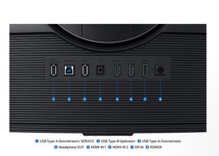 Samsung Monitor 37 cali Odyssey G7 G75F VA 3840 x 2160 UHD 16:9 2xHDMI 1xDP 1xUSB-B 2xUSB-A 1ms 165Hz zakrzywiony 3Yd2d (LS37FG750EUXEN)