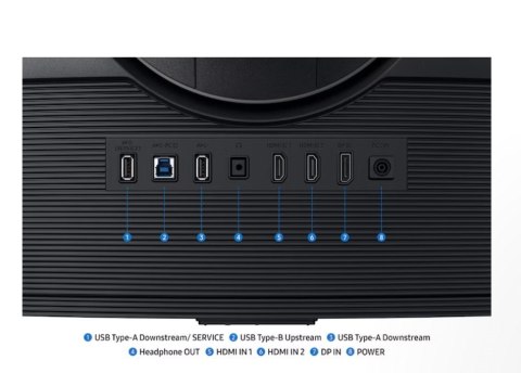 Samsung Monitor 37 cali Odyssey G7 G75F VA 3840 x 2160 UHD 16:9 2xHDMI 1xDP 1xUSB-B 2xUSB-A 1ms 165Hz zakrzywiony 3Yd2d (LS37FG750EUXEN)