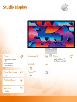 Apple Studio Display - Nano-Texture Glass - Podstawka z regulacją pochylenia oraz wysokości