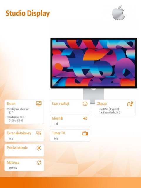 Apple Studio Display - Standard Glass - Podstawka z regulacją pochylenia
