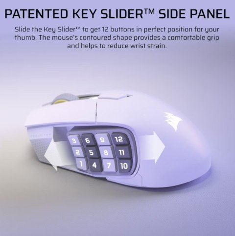 Corsair Mysz bezprzewodowa Scimitar Elite Wireless SE White 33000 DPI
