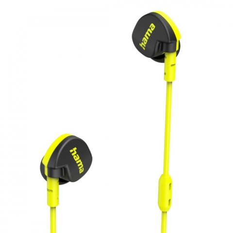 Hama Słuchawki Freedom Athletics II dokanałowe z mikfrofonem żółte