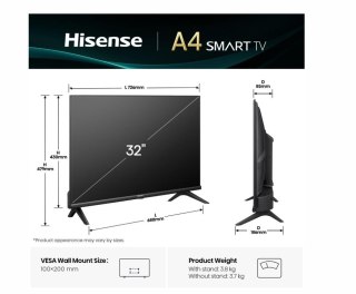 Hisense Telewizor LED 32 cale 32A4Q