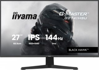 IIYAMA Monitor 27 cali G2741HSU-B1 IPS,FHD,144Hz,1ms,2xUSB, 350cd,HDMI,DP