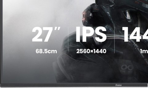 IIYAMA Monitor 27 cali GB2741QSU-B1 IPS,QHD,144Hz,1ms,2xUSB, Adaptive G-SYNC,HDMI,DP,350cd, HAS (150) PIVOT