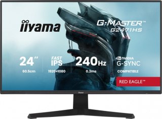 IIYAMA Monitor 23,8 cala G2471HS-B1 Fast IPS,FHD,240Hz,2xHDMI,DP, 350cd, Adaptive G-SYNC - 1920 x 1080 @48-240Hz DisplayPort Only