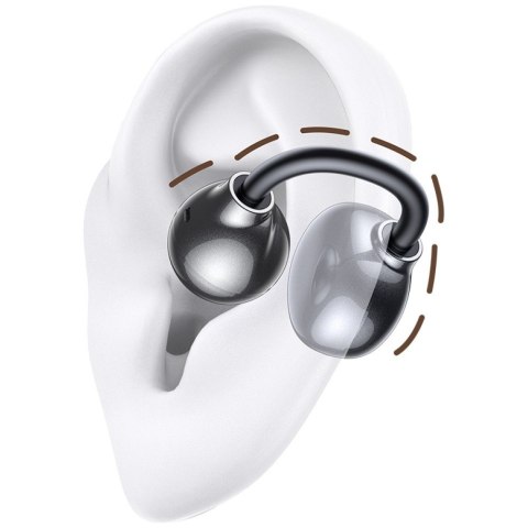 USAMS Słuchawki bluetooth R02 Clip-on szare