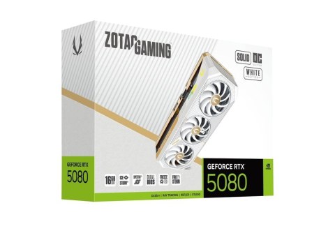 ZOTAC Karta graficzna GeForce RTX 5080 SOLID OC 16GB GDDR7 256bit 3DP/HDMI biała