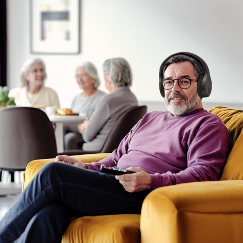 Hama Słuchawki nauszne bezprzewodowe TV czarne