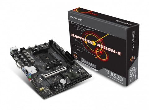 Sapphire Technology Płyta główna A520M-E AM4 2DDR4 mATX