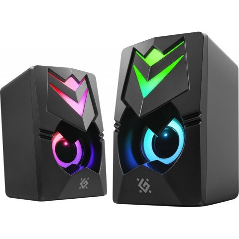 Defender Głośniki komputerowe J4 2.0 6W LED USB Czarne