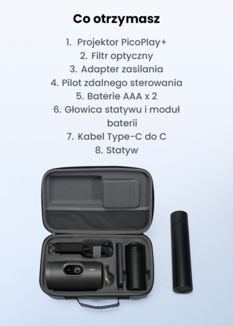 JMGO Projektor picoPlay, zestaw: stojak+powerbank