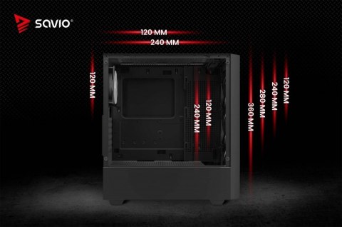 Savio Obudowa komputerowa NOCTIS FLOW X1