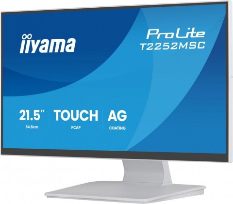 IIYAMA Monitor 22 cale T2252MSC-W2AG 10 PKT. POJ,IPS,HDMI,DP,2x1W,7H,2xUSB, AG-(Anti Glare)