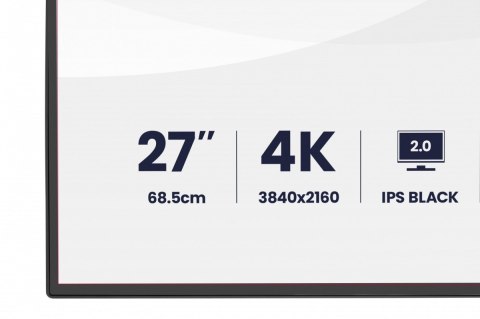 IIYAMA Monitor 27 cali ProGraphic HB2701UHSNP-B1 4K,IPS BLACK 2.0,450cd,VESA USB-c dock(PD:96W),HDMI,DP,DAISY/CHAIN,4xUSB,RJ45,3000:1,s