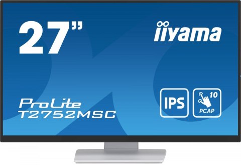 IIYAMA Monitor 27 cali T2752MSC-W1AG 10 PKT. POJ,IPS,HDMI,DP,2x1W,7H,2xUSB, 400cd/m2,AG-(Anti Glare)