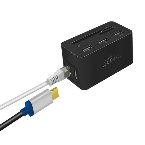 LogiLink Stacja dokująca USB-C do laptopa, 4K/PD/RJ45