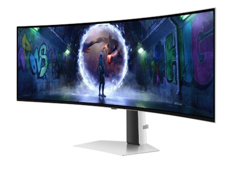 Samsung Monitor 49 cali Odyssey G9 G93SD OLED 5120x1440 DQHD 32:9 1xHDMI 1xmicroHDMI 1xDP 1xUSB-C 2xUSB 0,03ms 240Hz zakrzywiony 2Yd2d (