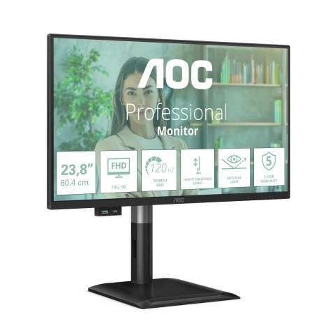 AOC Monitor 23.8 cala 24P4U IPS 120Hz HDMI DP USB-C