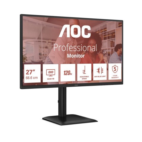 AOC Monitor 27 cali Q27E4CV IPS 120Hz HDMI DP USB-C RJ45