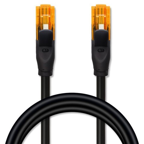 Qoltec Kabel patchcord UTP | kat.6 | 2 x RJ-45 | High speed 1Gb/s | Pozłacane styki | 15m | Czarny