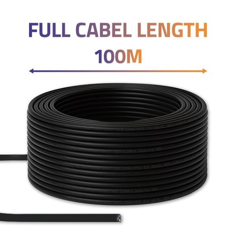 Qoltec Kabel patchcord sieciowy skrętka UTP | CAT6 | High speed 1Gb/s | LAN | 100m | Czarny