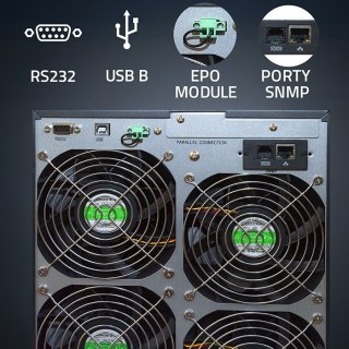 Qoltec Zasilacz awaryjny UPS 3-fazowy | 15kVA | 12kW | LCD | EPO | USB |On-line | High frequency