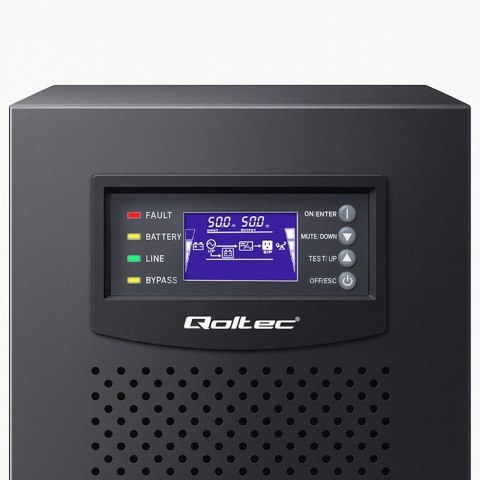 Qoltec Zasilacz awaryjny UPS 3-fazowy | 15kVA | 12kW | LCD | EPO | USB |On-line | High frequency