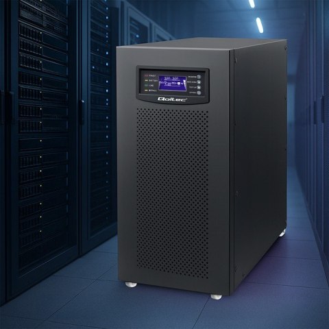 Qoltec Zasilacz awaryjny UPS 3-fazowy | 15kVA | 12kW | LCD | EPO | USB |On-line | High frequency