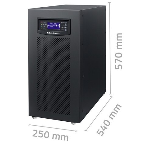 Qoltec Zasilacz awaryjny UPS 3-fazowy | 15kVA | 12kW | LCD | EPO | USB |On-line | High frequency