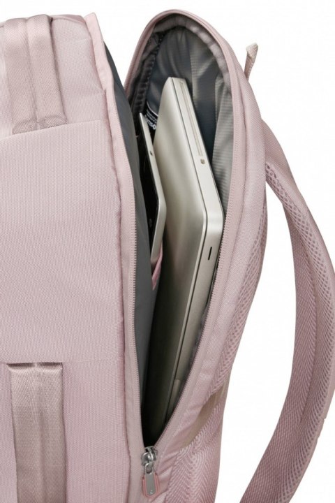 Samsonite Plecak kabinowy na laptopa 15.6 cala Guardit Classy M różowo-szary