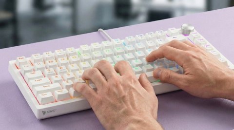 Savio Klawiatura magnetyczna ASTRAL White OUTEMU White Jade Magnetic RGB