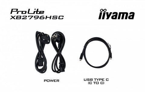 IIYAMA Monitor 27 cali XB2796HSC-B1 IPS,FHD,HDMI,USB-C (PD 65W),144Hz, 1xUSB 3.2 , 1xUSB-C, 2x2W, HAS 150/PIVOT/obrót stopy 360st